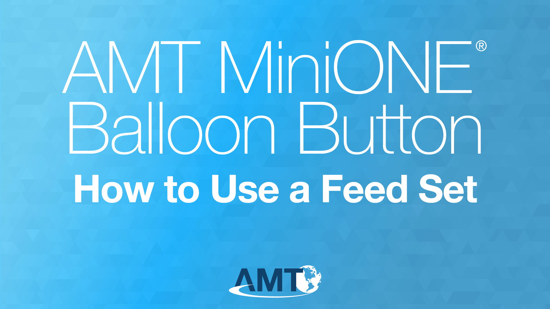 Applied Medical Technology | MiniONE® - How To Attach + Detach a Feed Set